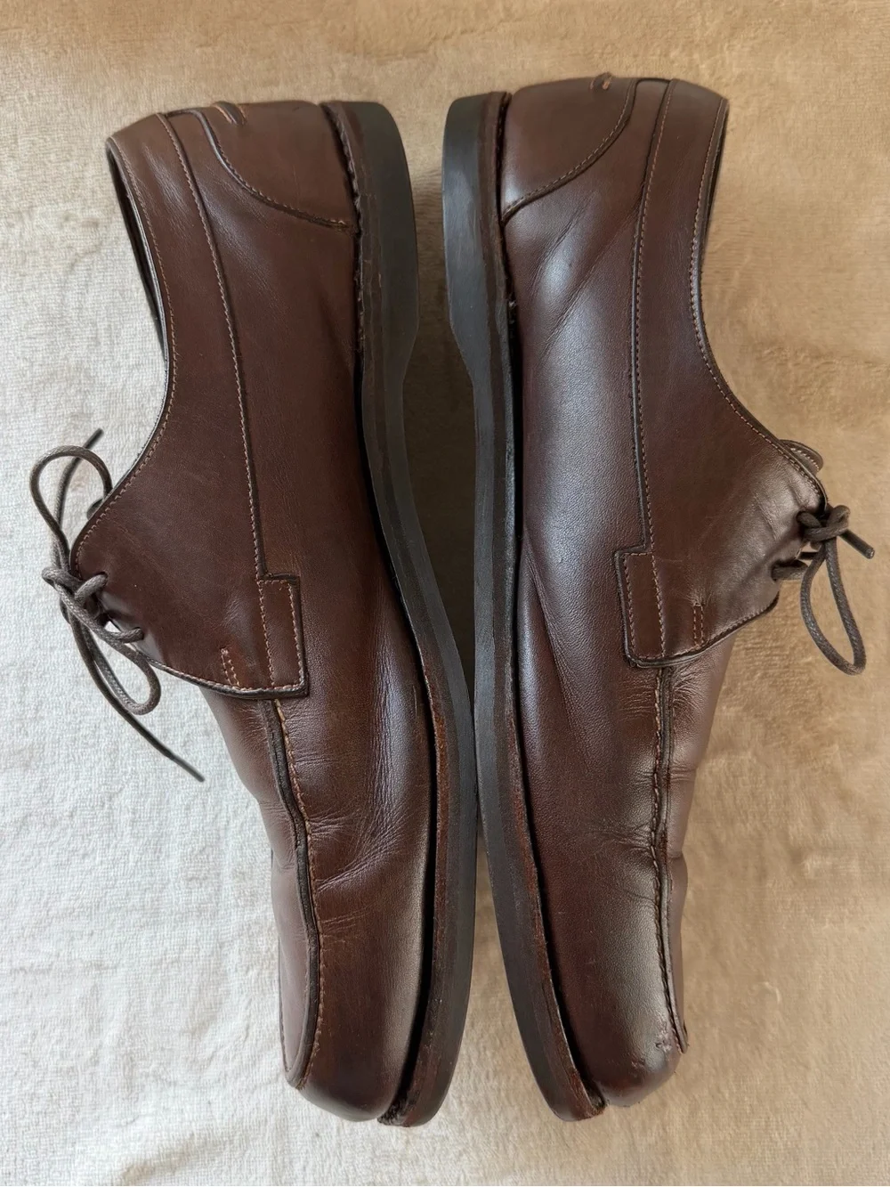 John Lobb Trinidad Brown Leather Split Toe Derby Dress Shoes UK 9E